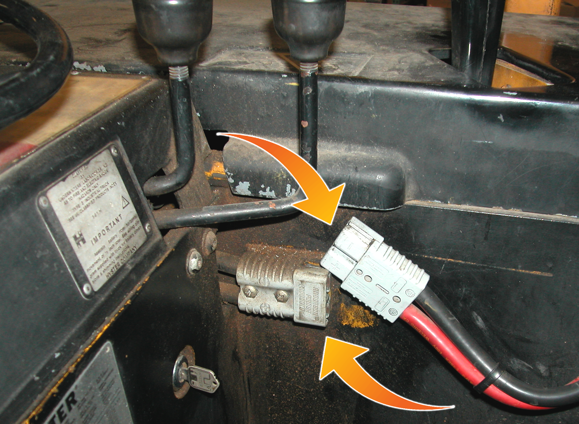Reduce Forklift Battery Connector Arching Caig